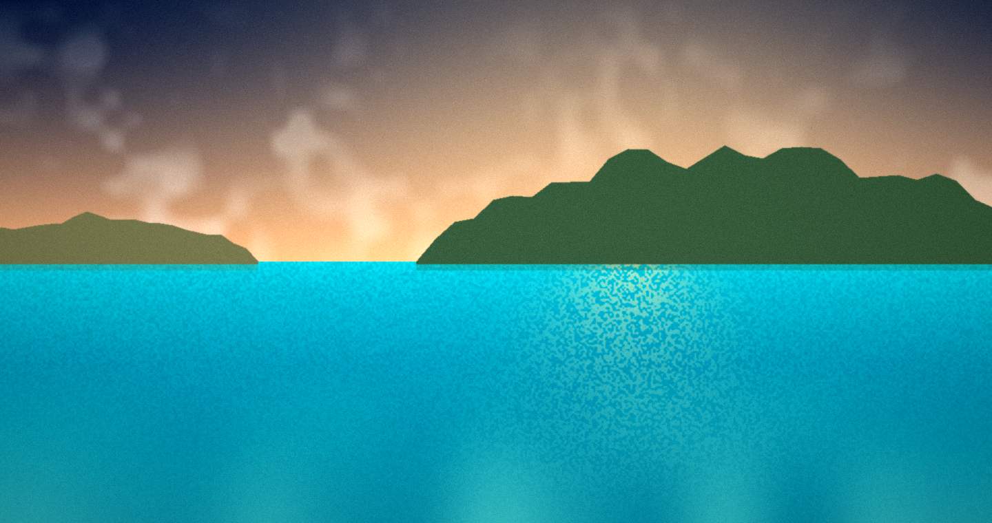 Illustration standing in for Broome and Kimberley: a headland of steep cliffs falling to the water over turquoise water in first light